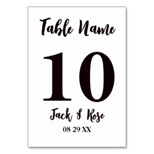 Numeração De Mesa Casamento do Nome da Mesa Personalizada Moderna