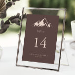 Numeração De Mesa Casamento do País das Montanhas Limpas<br><div class="desc">Este número claro da mesa de casamento de montanha é perfeito para um casamento rústico. O design apresenta uma coloração aquática idílica,  montanha bege. Este é um número de tabela de dois lados. Adicione cada número de tabela de que você precisa ao seu carrinho individualmente.</div>