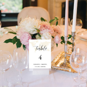 Numeração De Mesa Casamento do tema do viagem do Moderno DEstimn