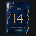 Numeração De Mesa Casamento Dourado de Agata Azul Moderno<br><div class="desc">Crie o seu próprio Cartão de Número de Tabela com este modelo "Moderno Dourado Número de Tabela de Casamento de Agato Azul" para combinar as cores e o estilo do seu casamento. Para mais personalização, clique no link "personalizar mais" e use nossa ferramenta design para modificar esse modelo. Se precisar...</div>