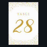 Numeração De Mesa Casamento Dourado de Confetti Moderno Elegante<br><div class="desc">Número da Tabela de Casamento de Confetti Dourada Elegante Moderno. Perfeito para um casamento chic. Para uma aparência coesa, CONSULTE ITENS CORRESPONDENTES: https://www.zazzle.com/collections/gold_confetti_wedding_collections-119675945495214345 PERSONALIZAR ESTE ITEM (1) Para mais personalização, clique no link "personalizar mais" e use nossa ferramenta de design para modificar este modelo. Você também pode mudar a cor...</div>