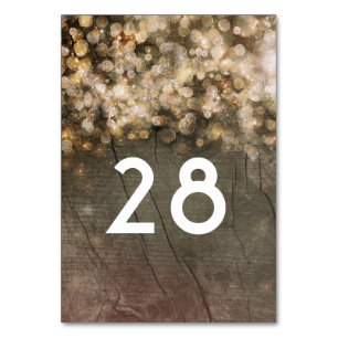 Numeração De Mesa Casamento Dourado De Luzes De Lâmpada Rústica De M