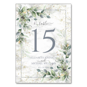 Numeração De Mesa Casamento Dourado de mármore