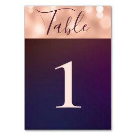 Numeração De Mesa Casamento Dourado de Rosa de Brilhante Moderno