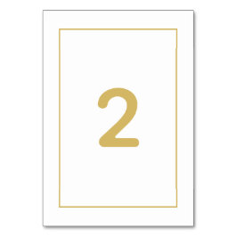 Numeração De Mesa Casamento Dourado e branco minimalista