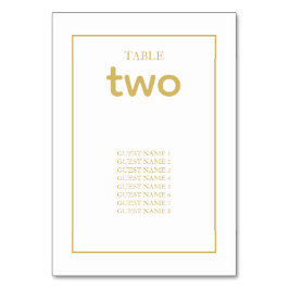 Numeração De Mesa Casamento Dourado e branco minimalista
