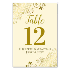 Numeração De Mesa Casamento Dourado e elegante