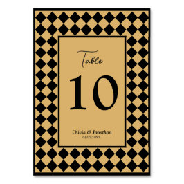 Numeração De Mesa Casamento Dourado Simples Moderno e Simples