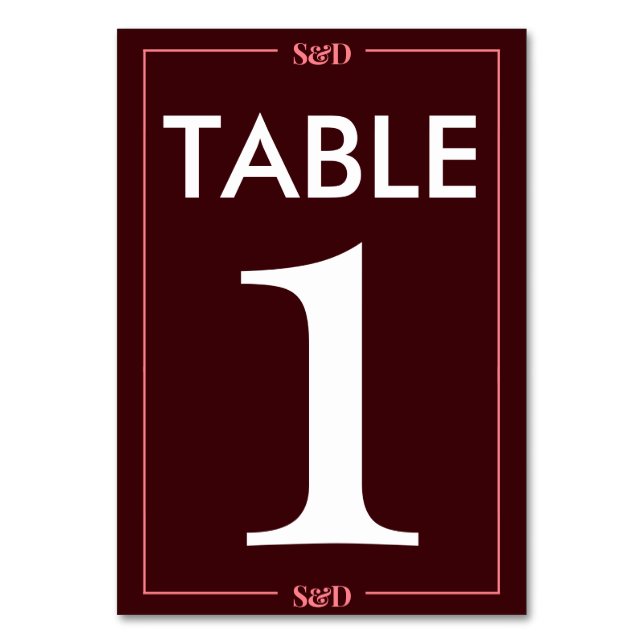Numeração De Mesa Casamento Editável Moderno Mínimo (Frente)
