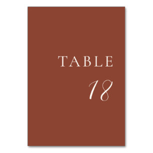 Numeração De Mesa Casamento Editorial Moderno em Cobre Rústico