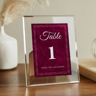 Numeração De Mesa Casamento Elegante Clássico com Tonalidade de Mirt