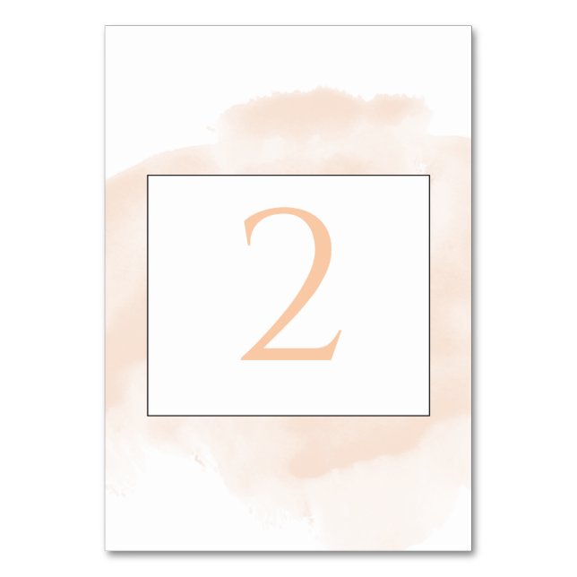 Numeração De Mesa Casamento Elegante com Aquarela (Frente)