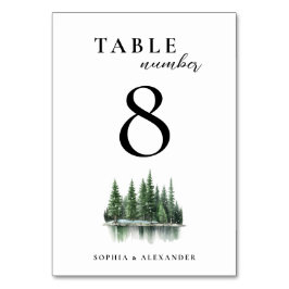 Numeração De Mesa Casamento Elegante Da Floresta De Inverno