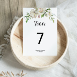 Numeração De Mesa Casamento Elegante de Branca de Inverno
