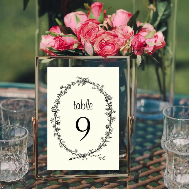 Numeração De Mesa Casamento elegante de marfim e coroa (Criador carregado)