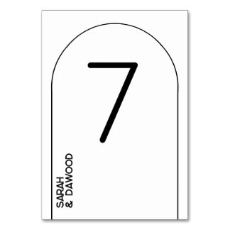 Numeração De Mesa Casamento Elegante e Minimalista Negro-Muçulmano