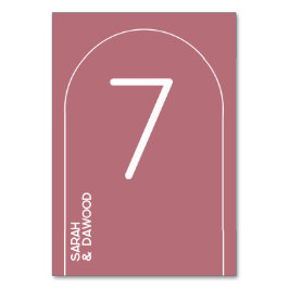 Numeração De Mesa Casamento Elegante e Minimalista Rosa, Dourado, de