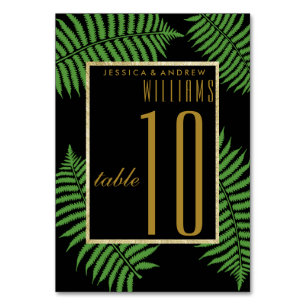 Numeração De Mesa Casamento Elegante e Sofisticado com Samambaia