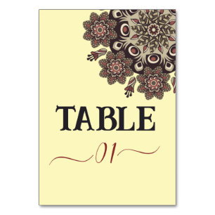 Numeração De Mesa Casamento Elegante Inspirado em Mandala