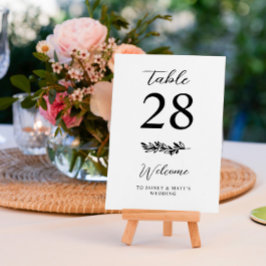 Numeração De Mesa Casamento Elegante Romântico Verde