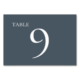 Numeração De Mesa Casamento Elegante Simples Azul Mudado