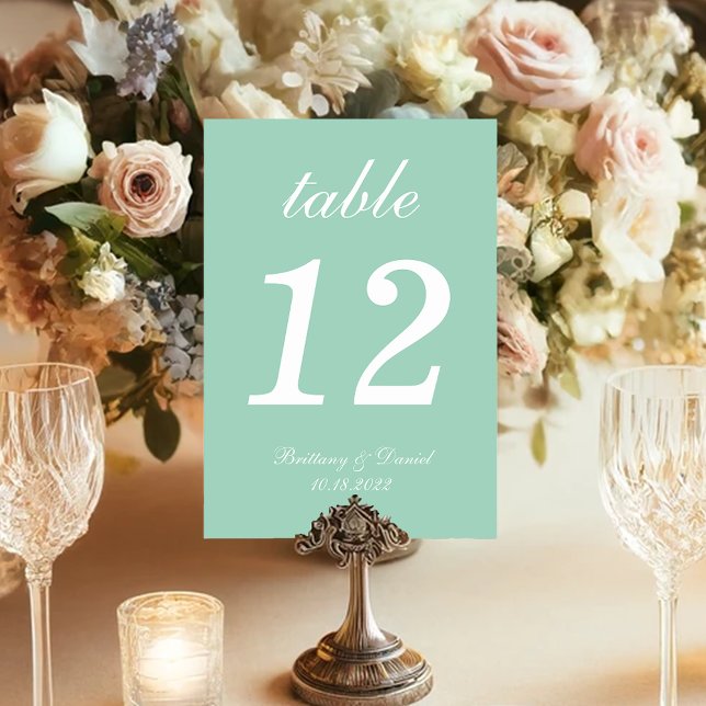 Numeração De Mesa Casamento em Branco Escrito Caligrafia Simples Ver (Criador carregado)
