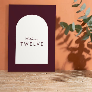 Numeração De Mesa Casamento em Villa Toscana com Arco Borgonha