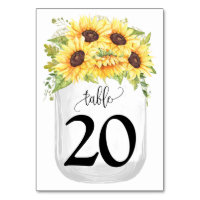 Casamento entre Sunflower Mason Jar Country