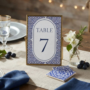 Numeração De Mesa Casamento Espanhol Talavera Mexicana Azul