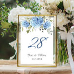 Numeração De Mesa Casamento Eucalyptus com Hydrangea Azul Elegante<br><div class="desc">Para mais personalização,  clique no link "personalizar mais" e use nossa ferramenta design para modificar esse modelo. Se precisar de ajuda ou de itens correspondentes,  por favor sinta-se à vontade para me contactar.</div>