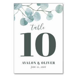 Numeração De Mesa Casamento Eucalyptus Dólar