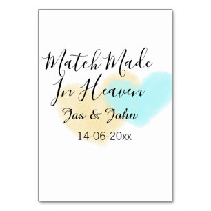 Numeração De Mesa Casamento feito no céu azul amarelo pastel coração