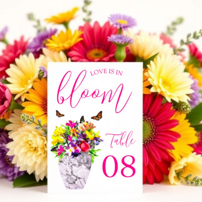 Numeração De Mesa Casamento Floral Amor em Flor (Criador carregado)