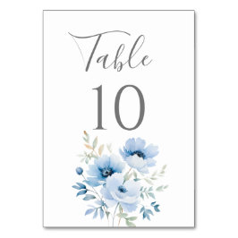 Numeração De Mesa Casamento Floral Azul