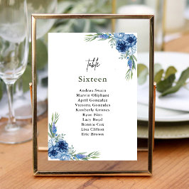 Numeração De Mesa Casamento Floral Azul e Bonito