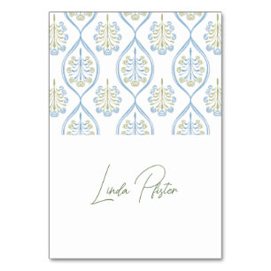 Numeração De Mesa Casamento Floral Azul e Verde Sob Medida 