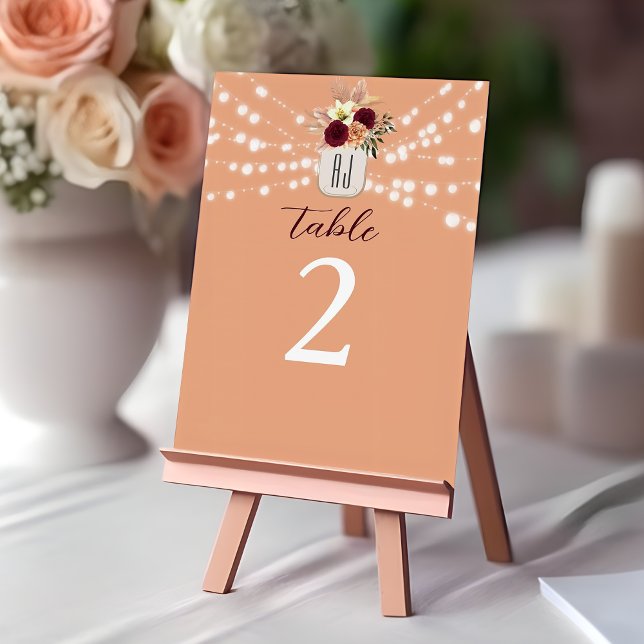 Numeração De Mesa Casamento Floral Boho (Criador carregado)
