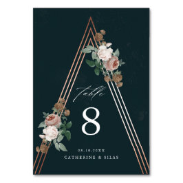 Numeração De Mesa Casamento Floral Boho Azul Marinho
