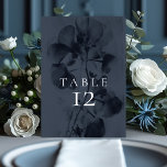 Numeração De Mesa Casamento Floral Botânico Azul Escuro<br><div class="desc">Numero de Tabelas de Casamento Botânico Azul-Escuro</div>