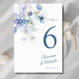Numeração De Mesa Casamento Floral Botânico Romântico de Pastel de I