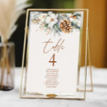 Numeração De Mesa Casamento Floral Da Árvore De Inverno<br><div class="desc">Esta é uma Mesa Floral de Casamento de Árvore de Inverno com Nomes!</div>