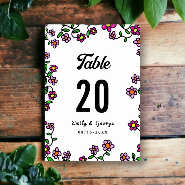 Numeração De Mesa Casamento Floral das Flores do Jardim Botânico Ele (Criador carregado)