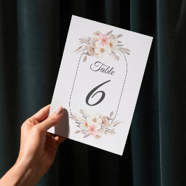 Numeração De Mesa Casamento Floral de Jardim de Verão