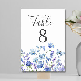 Numeração De Mesa Casamento Floral de Pradaria de Flores Silvestres
