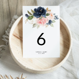 Numeração De Mesa Casamento Floral de Queda Exquisita