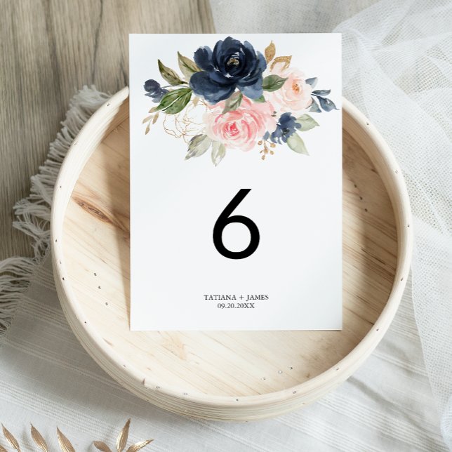 Numeração De Mesa Casamento Floral de Queda Exquisita (Criador carregado)