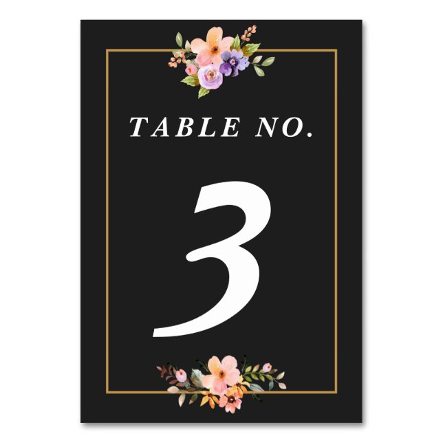 Numeração De Mesa Casamento Floral do Jardim de Verão (Frente)