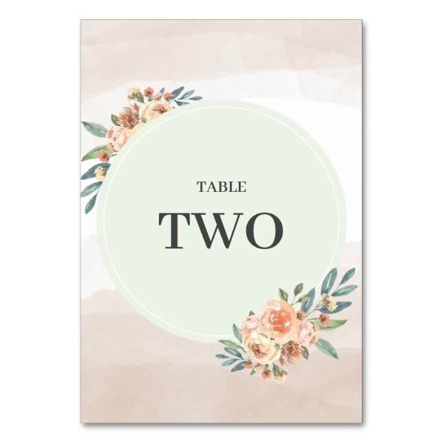 Numeração De Mesa Casamento Floral do Jardim de Verão (Frente)
