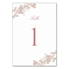 Numeração De Mesa Casamento Floral Duplo Lado Suave