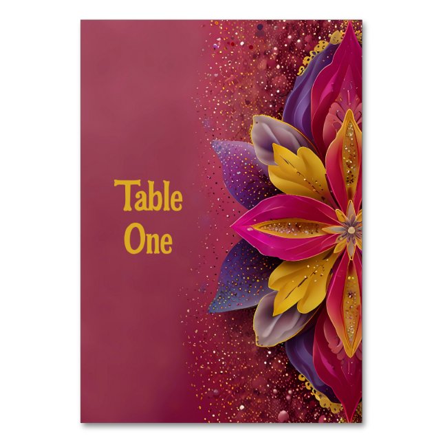 Numeração De Mesa Casamento Floral Elegante (Verso)